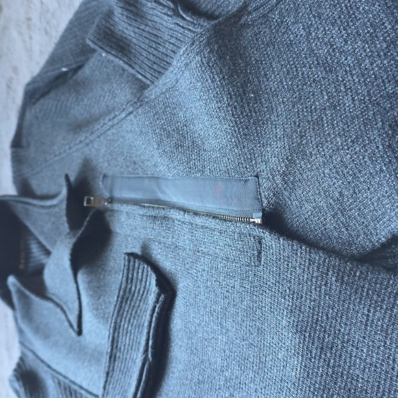 Athleta gray cardigan zip sweater Wool coat size S - Picture 1 of 14